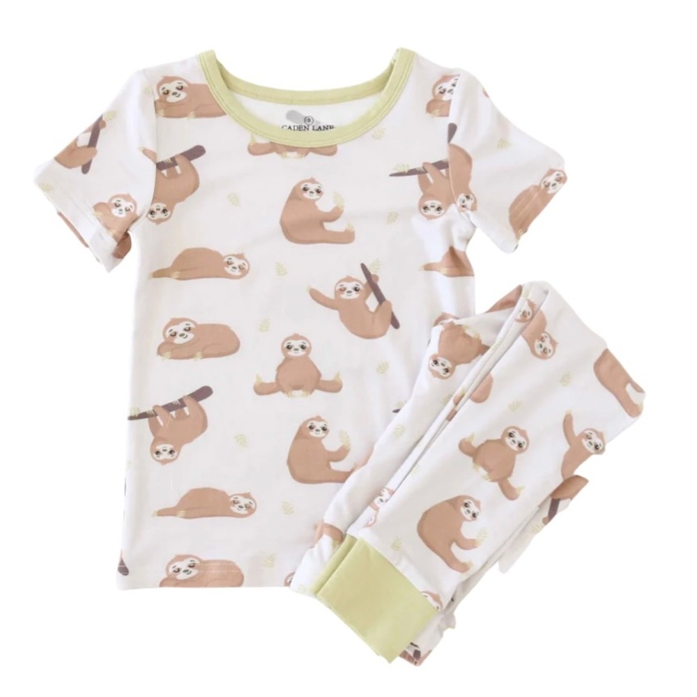 Caden Lane Sleepy Sloth 2-Piece PJ Set